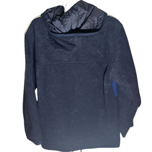 Women’s size small reversible waterproof Blue and Cream Hooded Sweater jacket. - Picture 8 of 10